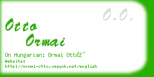 otto ormai business card